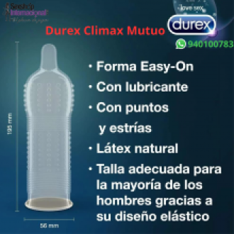 DUREX PRESERVATIVO CLIMAX MUTUO X 3 UNIDADES 